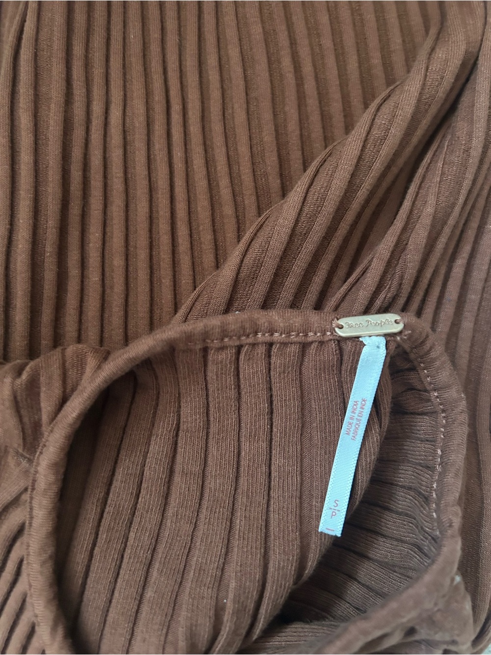 Free People Tilly Vest Brown Ribbed Knit Button Front Sleeveless Top Small - Picture 4 of 5